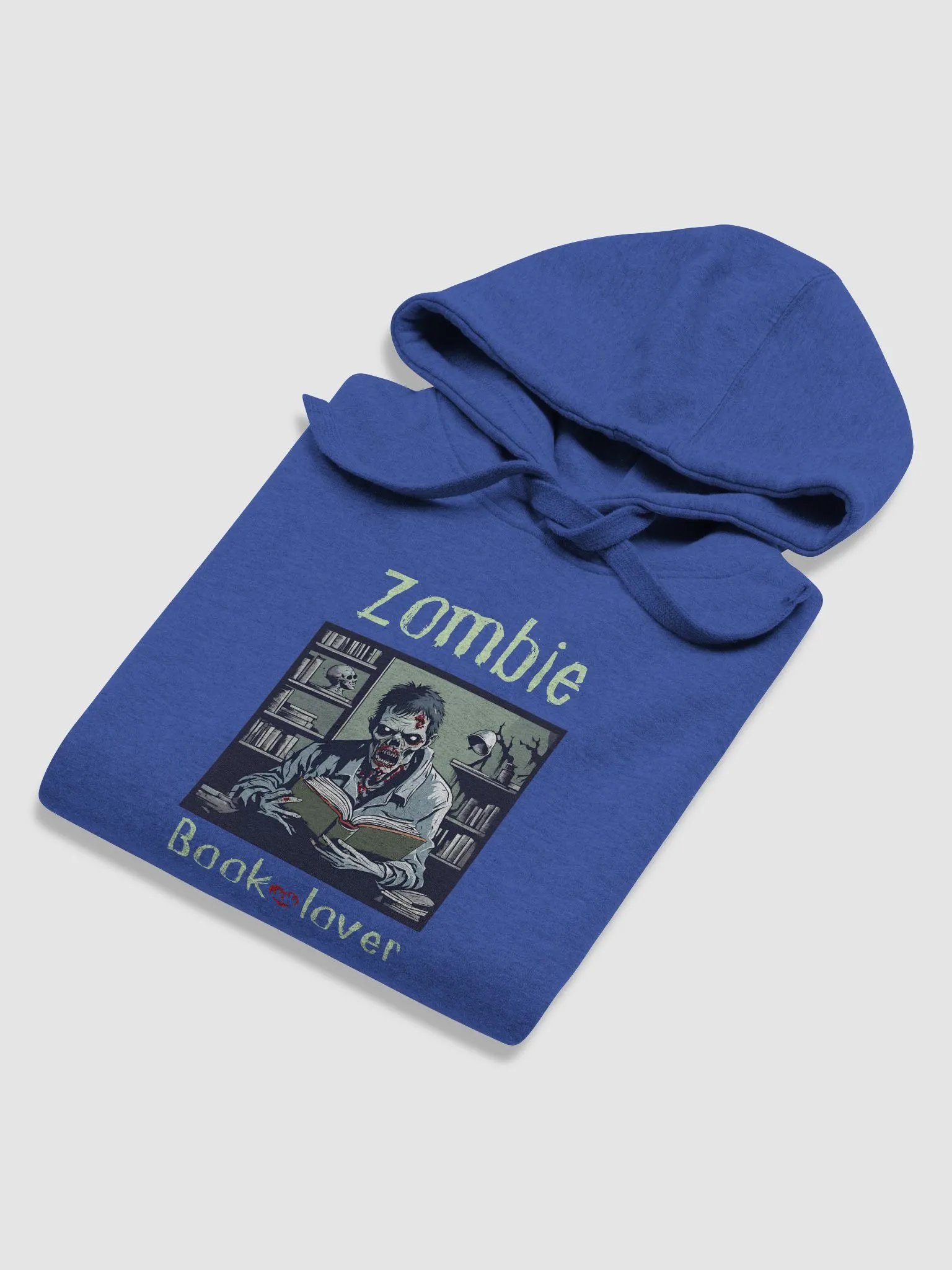 Zombie Book Lover - Royal Blue Unisex Hoodie product image (6)