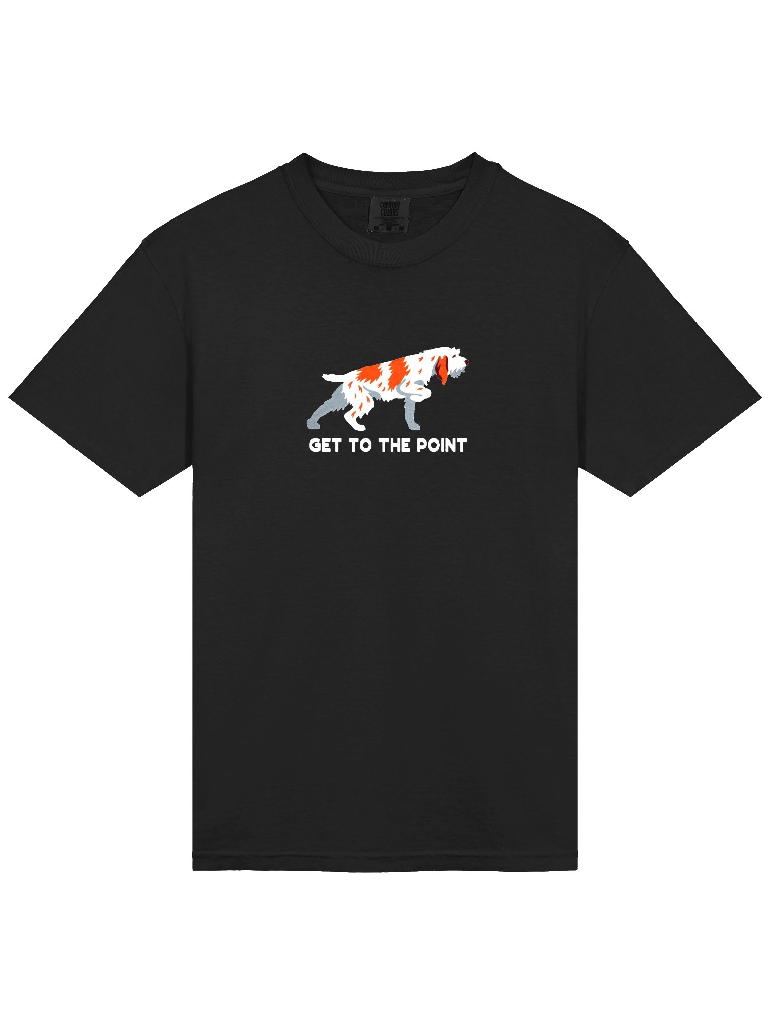 Get to the Point T-Shirt(Embroidered) of a Spinone Italiano(Red & White) product image (6)