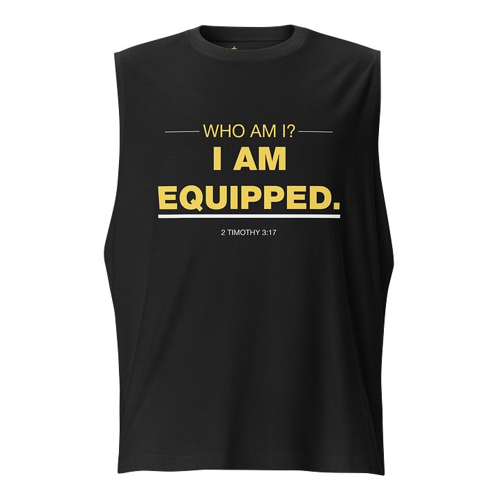 WHO AM I? I AM EQUIPPED BLACK MUSCLE TEE (05/06) product image (1)