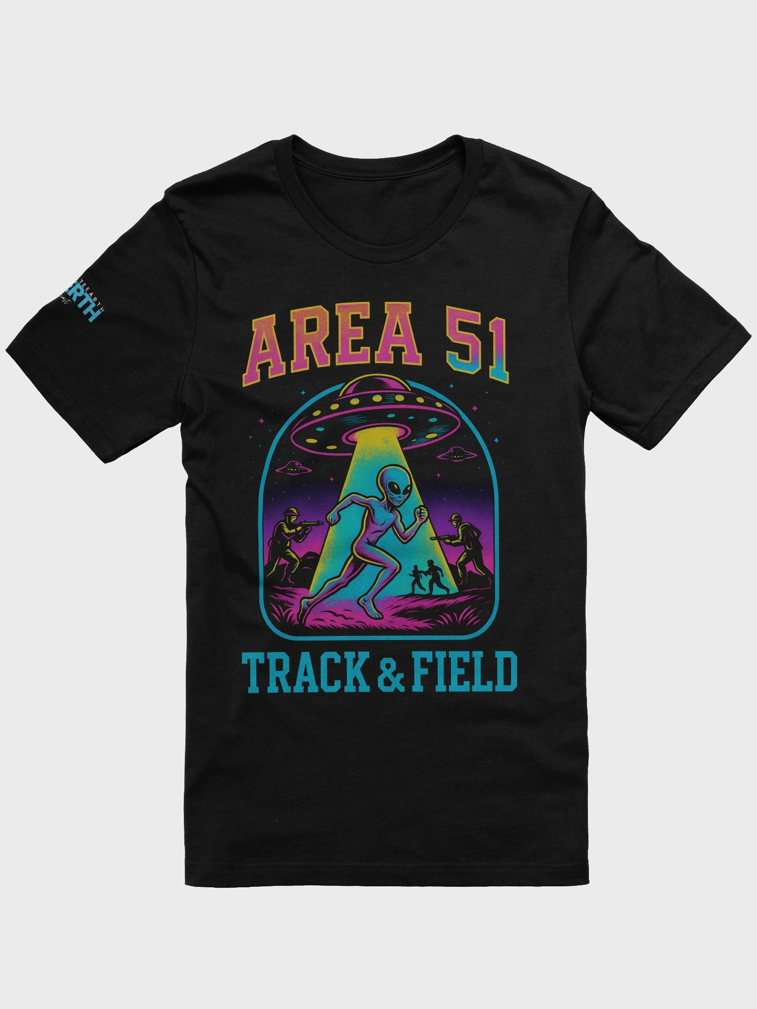 Neon Area 51 Alien Track & Field Bella+Canvas t-shirt product image (1)