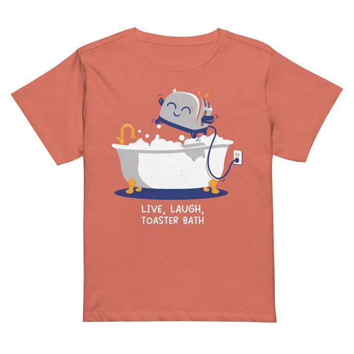 Live, Laugh, Toaster Bath Women's High-Waisted Tee product image (2)