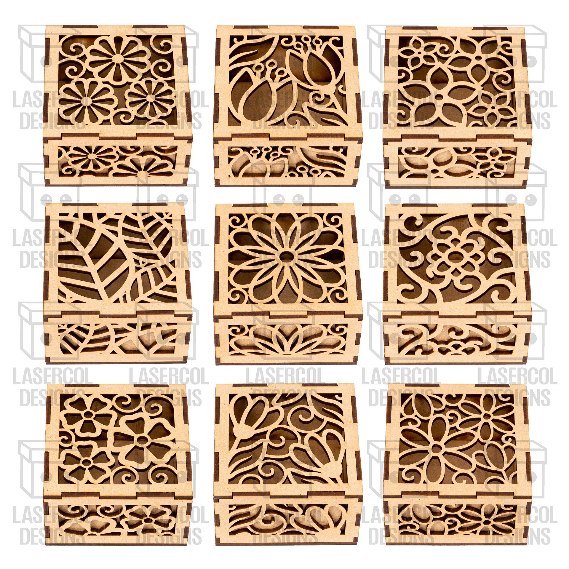 10 Boxes Set 1 (2 Sizes) - Laser Cut Files product image (3)
