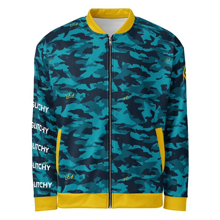 Sharkmoflauge Graffiti Deep Blues Bomber Jacket product image (1)