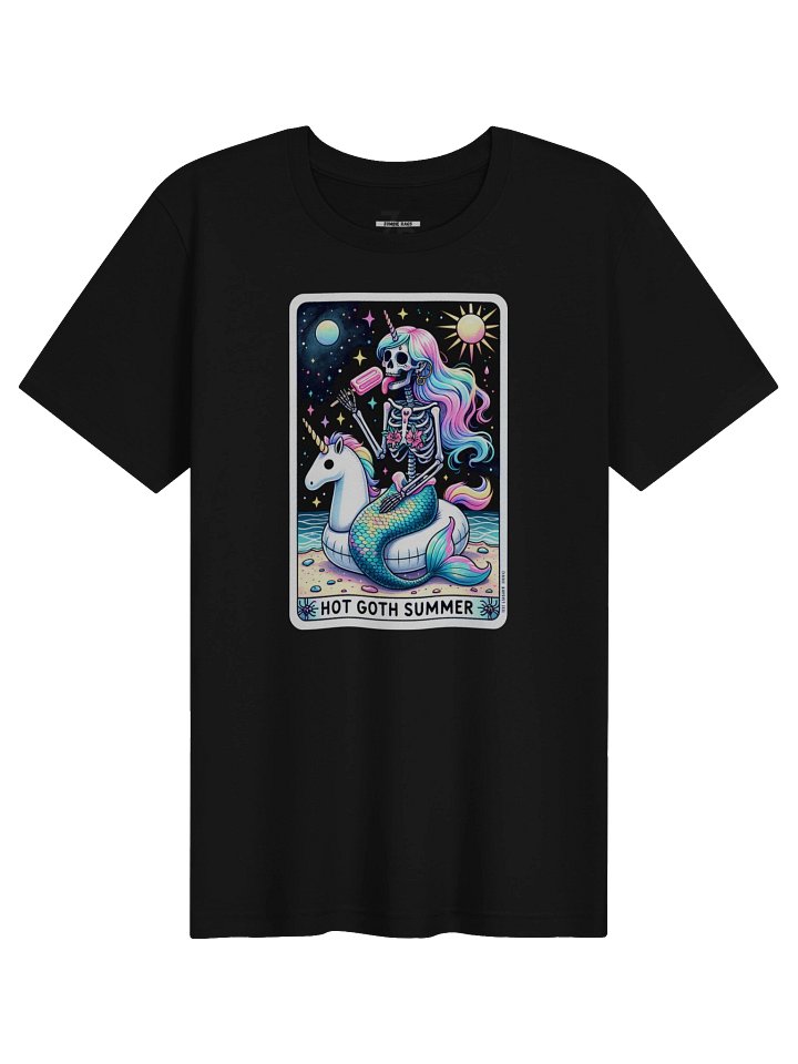 Hot Goth Summer — Skeleton Mermaid Tarot Card T-Shirt product image (1)