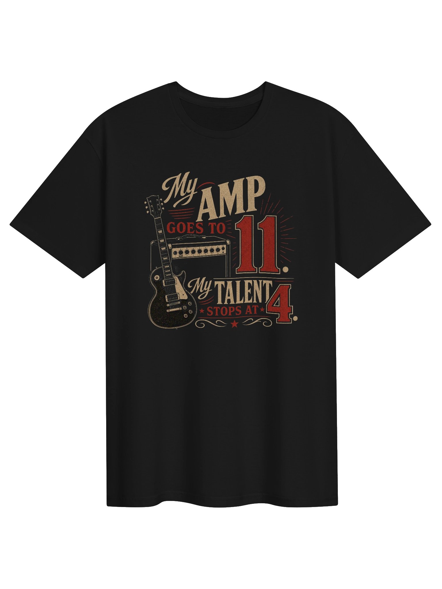 My Amp goes to 11 - guitar t-shirt | funny guitar t-shirts product image (2)