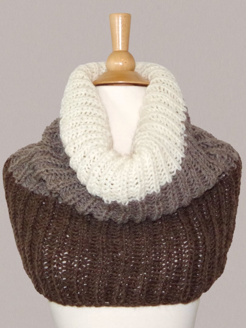 Chunky SHORTCUT Brioche Cowl - PDF Knitting Pattern & Video Tutorial product image (2)