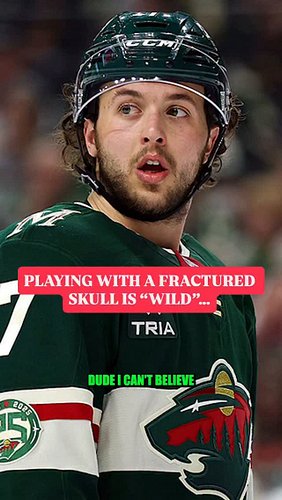 Brock Faber having a fractured skull, and then playing with it is “WILD”...

Search “10K Takes” on YouTube or wherever you ge...
