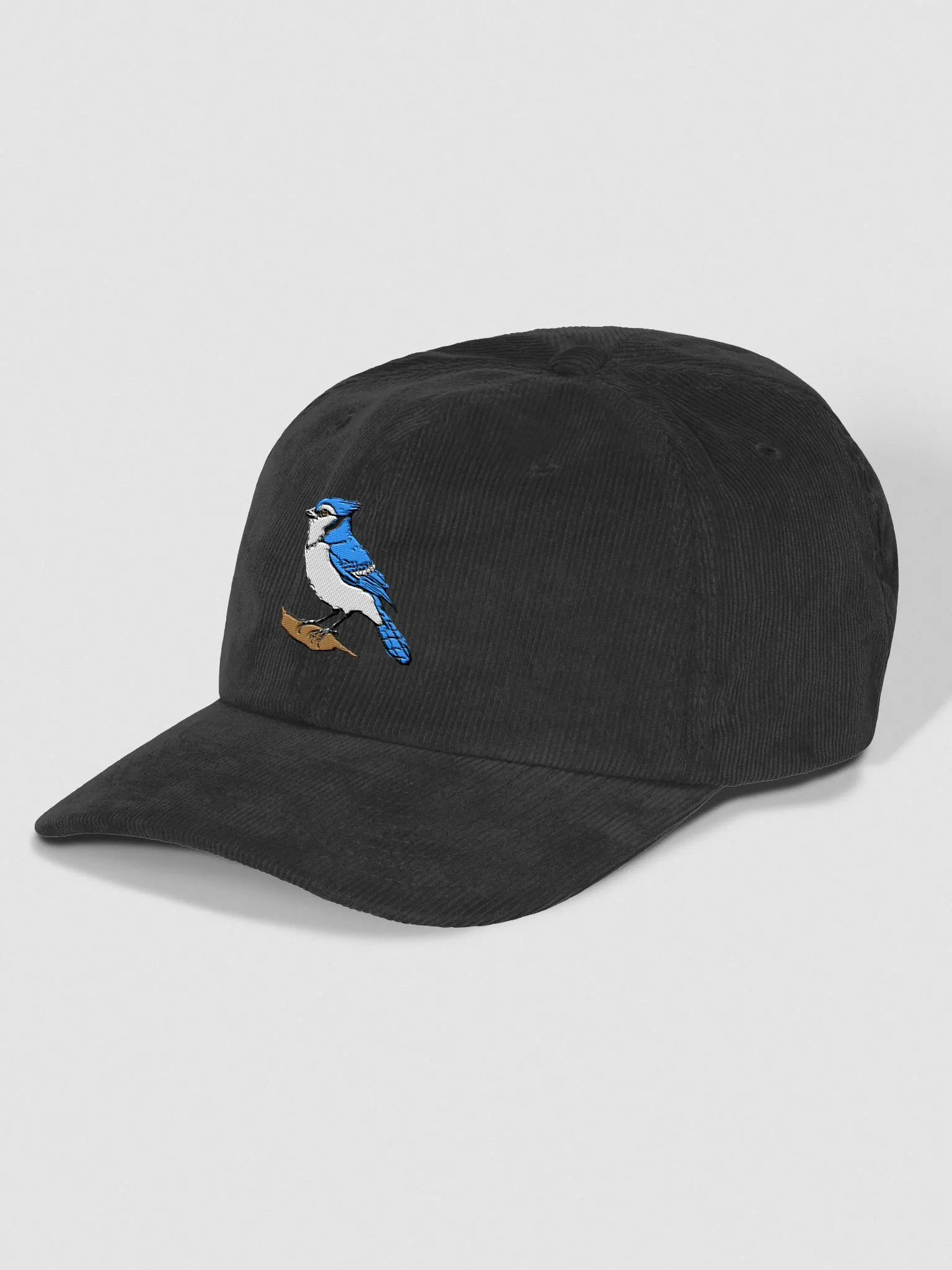 Blue Jay Embroidered Bird Corduroy Dad Hat product image (3)
