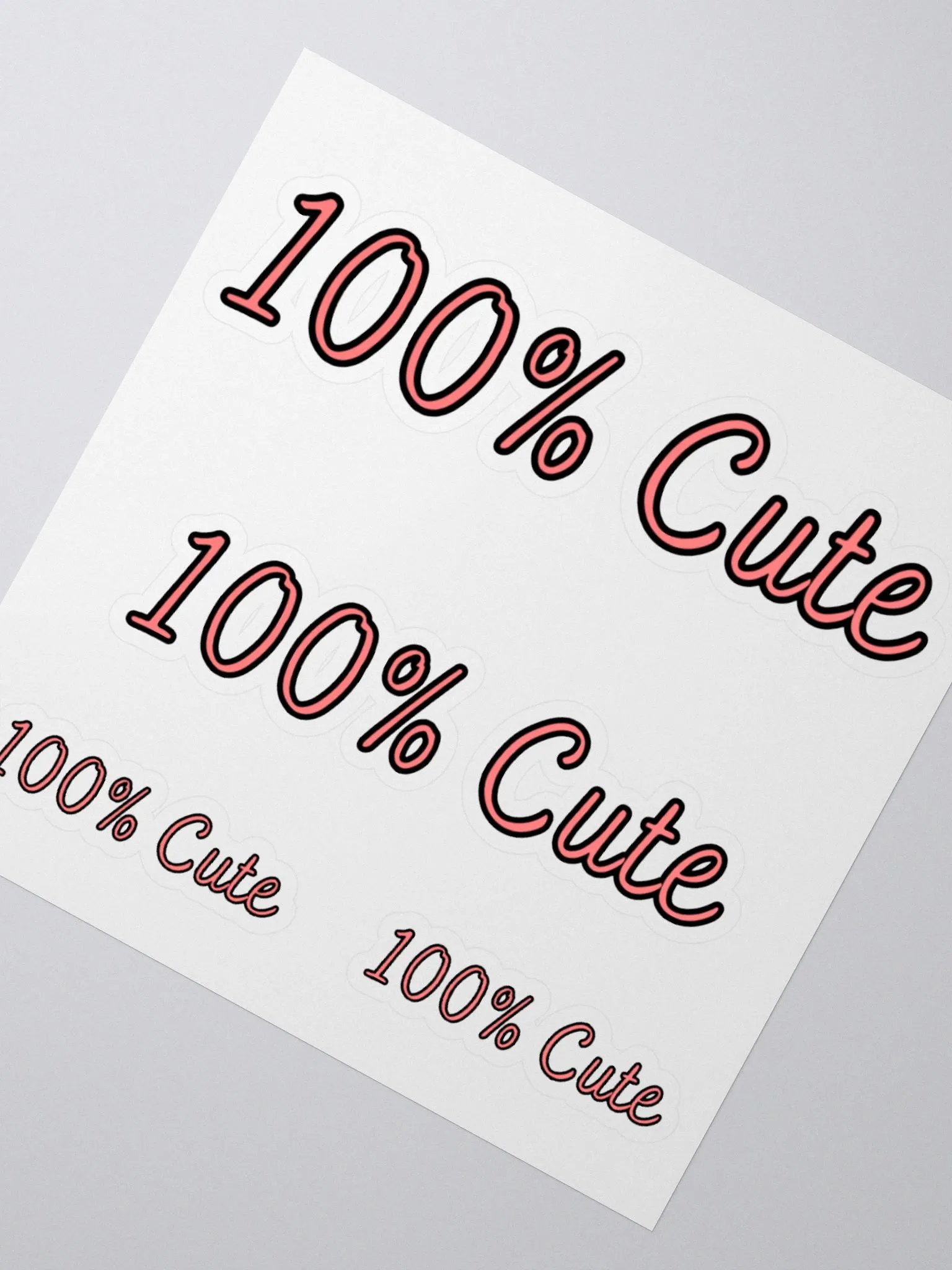 100% Cute Sticker (Pink) product image (2)