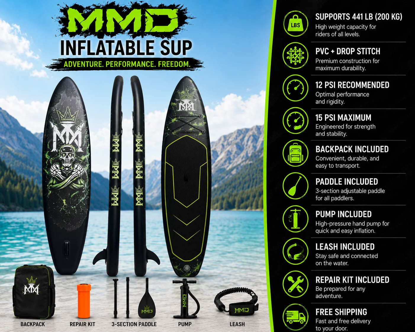 MMD Inflatable Stand-Up Paddle Board product image (6)