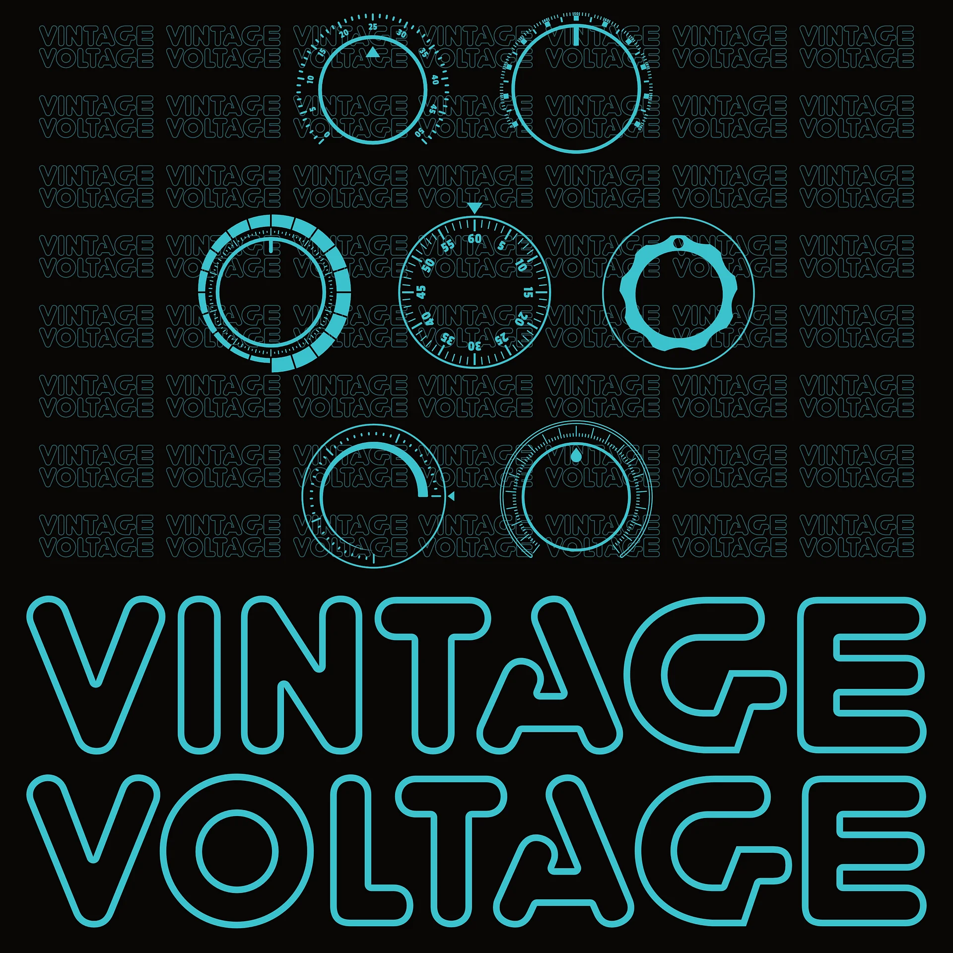 Synthesis Controls Zip Hoodie - (7 Modular Synth Dials) CYAN product image (6)