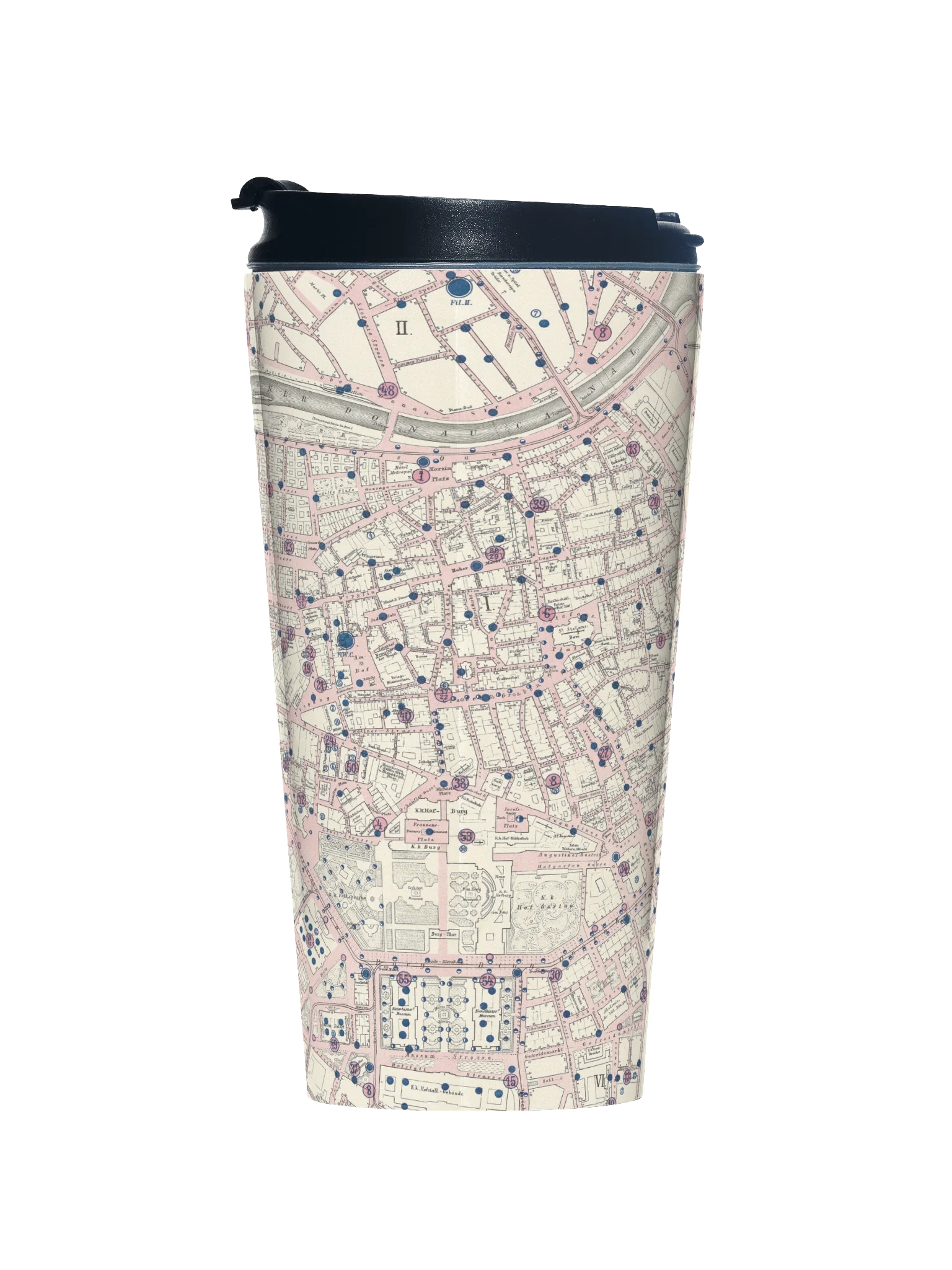 Vienna Vintage Map Travel Mug product image (1)