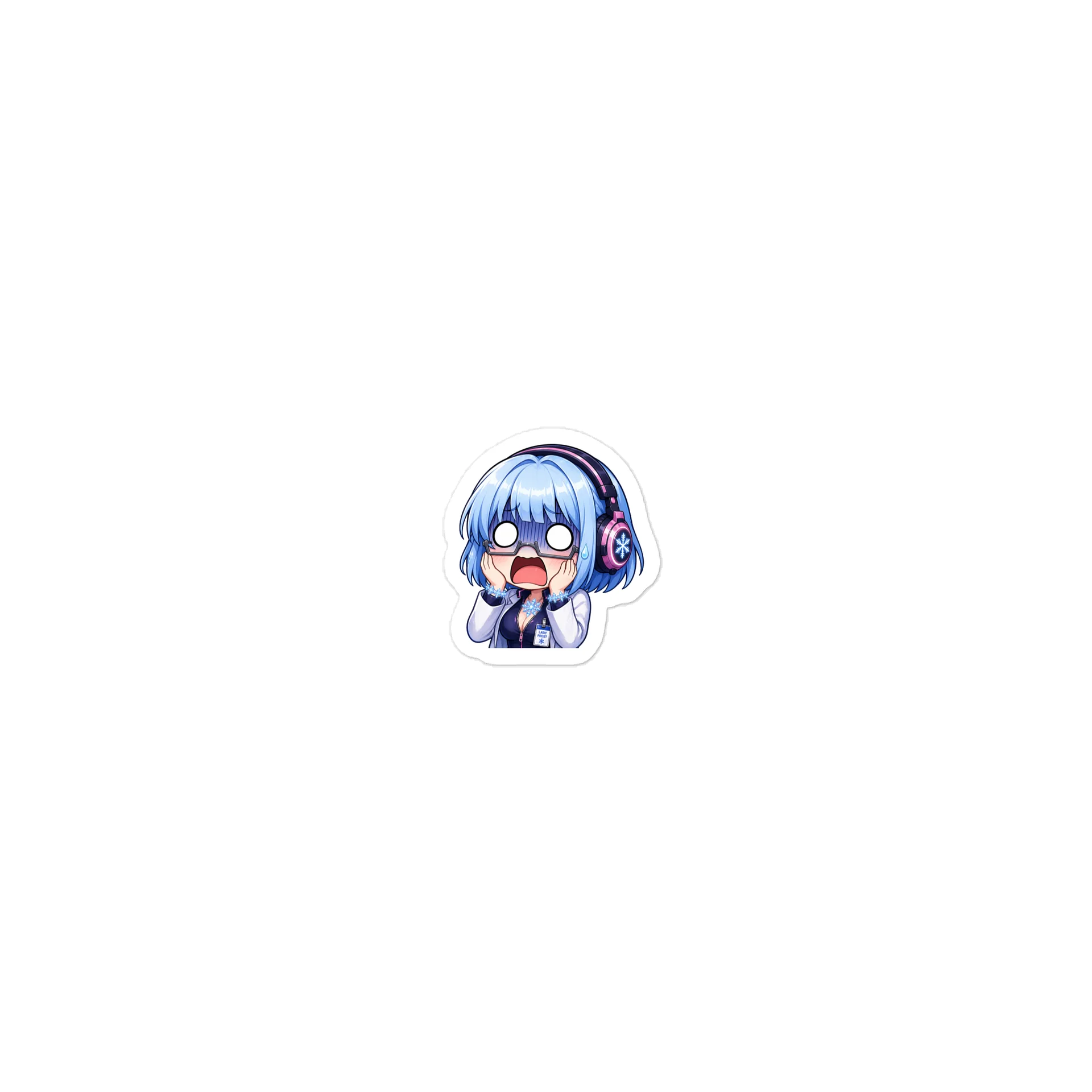 Lady Frost Mortified Emote - Die Cut Sticker product image (2)