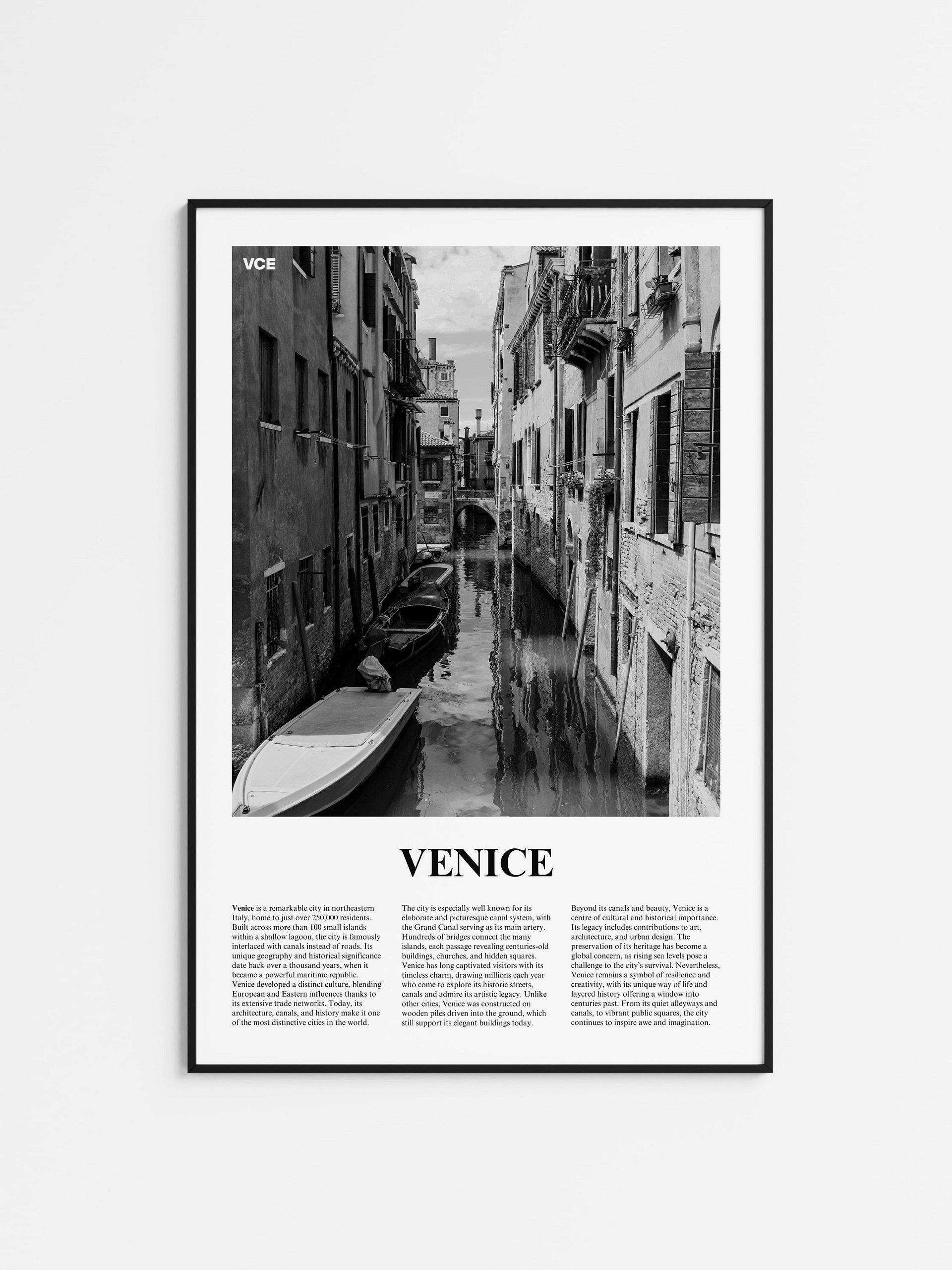 Venice 03 Newspaper Poster | Framed product image (1)