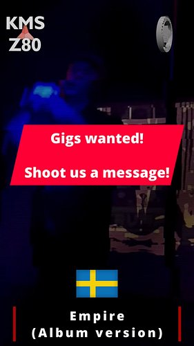 Gigs wanted 👀

@kms_z80 is ready to come to your Club or Festival!

Reach out to us if you are interested or know someone <3
...