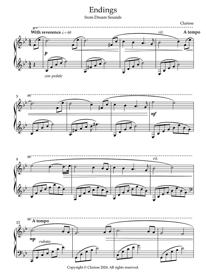 Endings - Sheet Music product image (1)