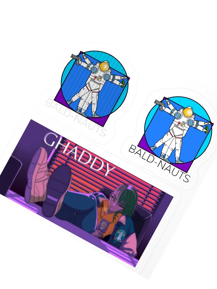 BALD-NAUTS Sticker pack product image (4)