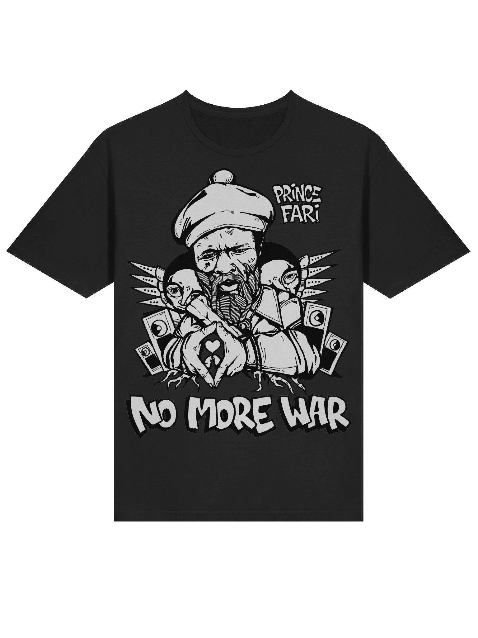 Prince Far I T-Shirt by RasTerms37 (Grey / Black White / Basic) product image (2)