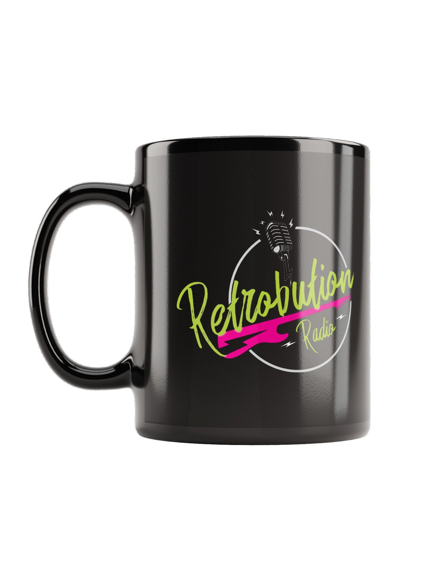 Retrobution Radio Black Glossy Mug product image (1)