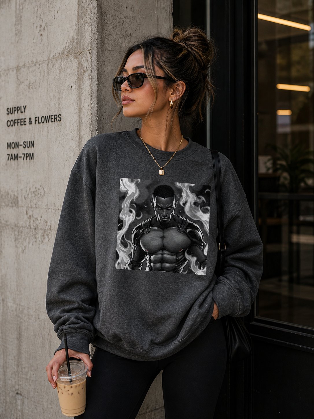 Inferno Superhero Sweatshirt - Superhero graphic sweatshirt product image (2)