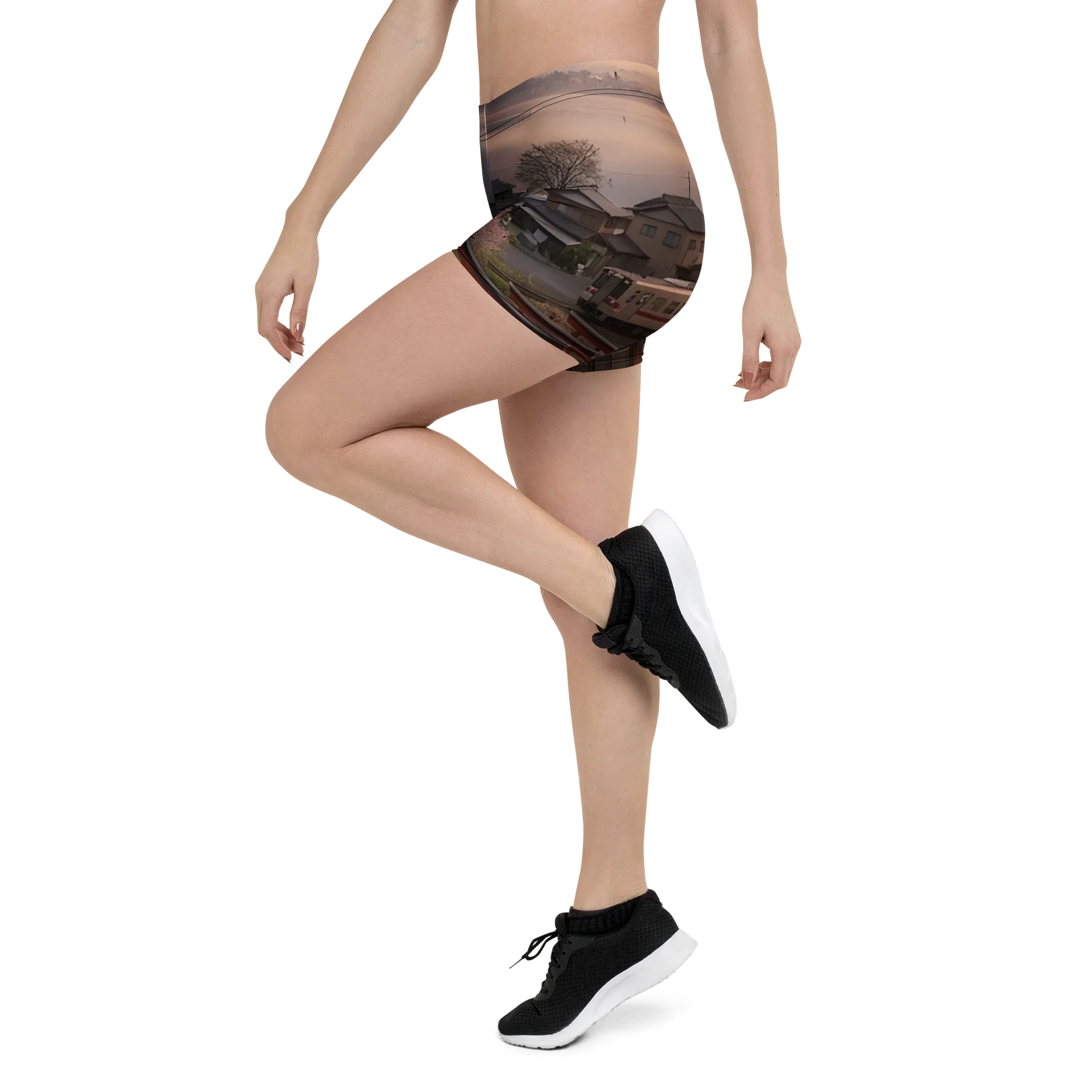 Mount Fuji Graphic Bike Shorts | Stretchy Activewear product image (7)