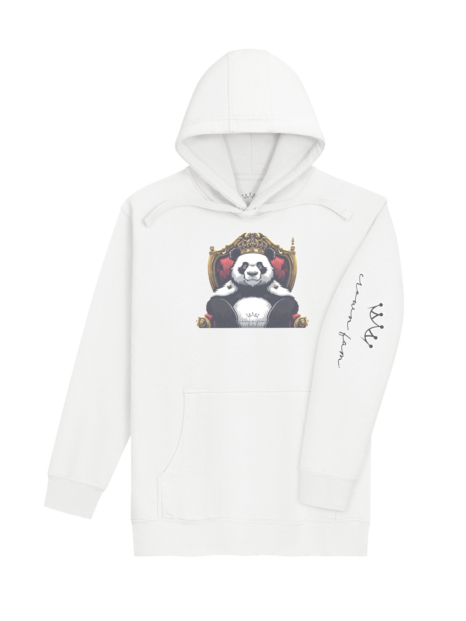 Crowned Royal Panda Unisex Hoodie(B/W Logo) product image (35)