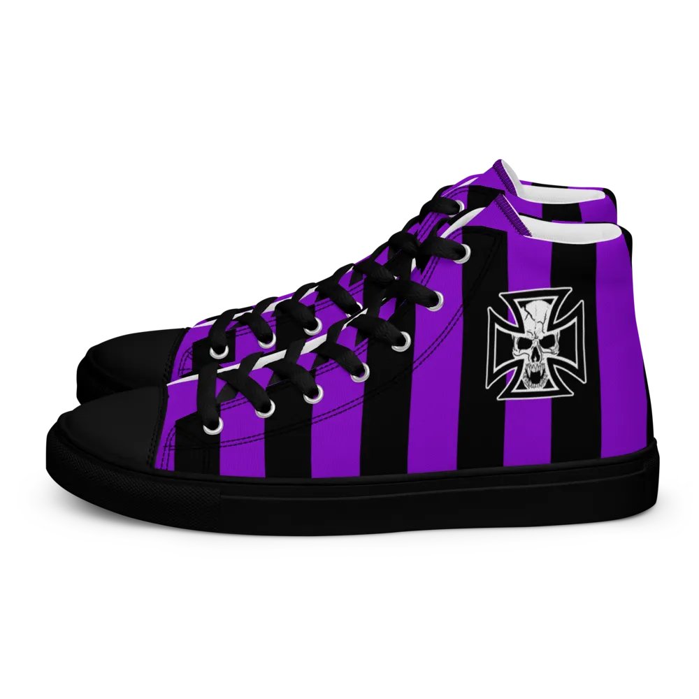 Maltese cross and skull womens high tops product image (1)