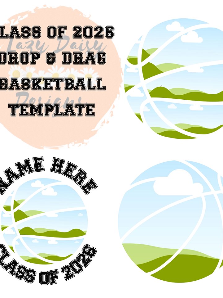 Class of 2026 Basketball Drop & Drag Template product image (1)