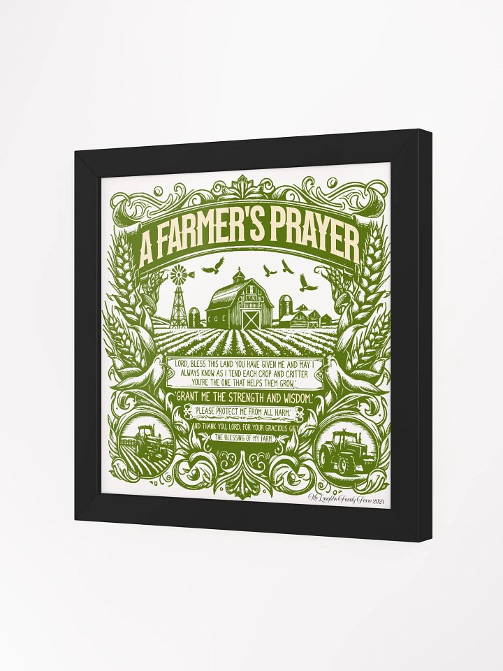 A Farmer's Prayer Framed Poster | Prayer and Faith Decor | Faith-Filled Farming Art | Faith Rooted in Farming | Farm Life with Faith | Blessed Farmer | Faith in Every Season product image (2)