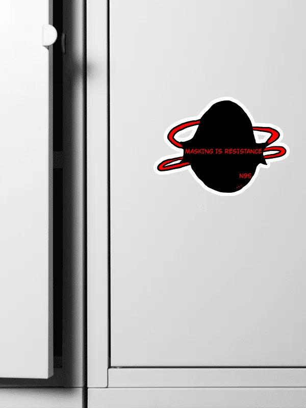 Masking Is Resistance Die Cut sticker product image (9)