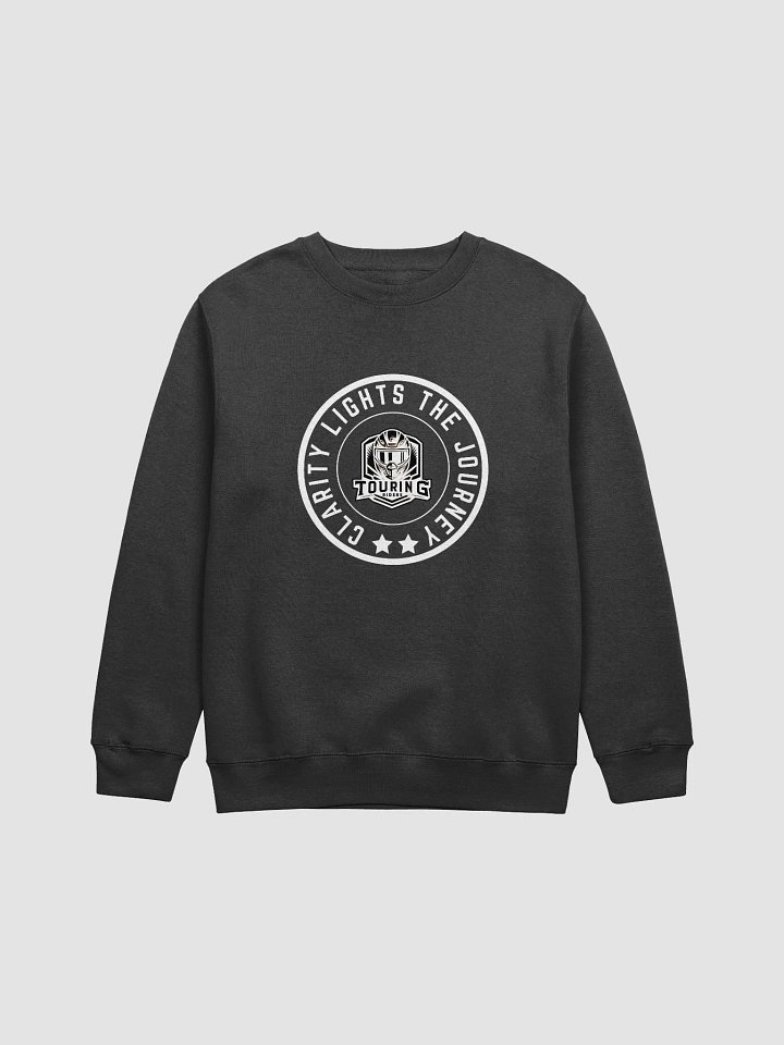 Touring Riders Motorcycle Helmet Logo Sweatshirt | clarity lights the journey product image (1)