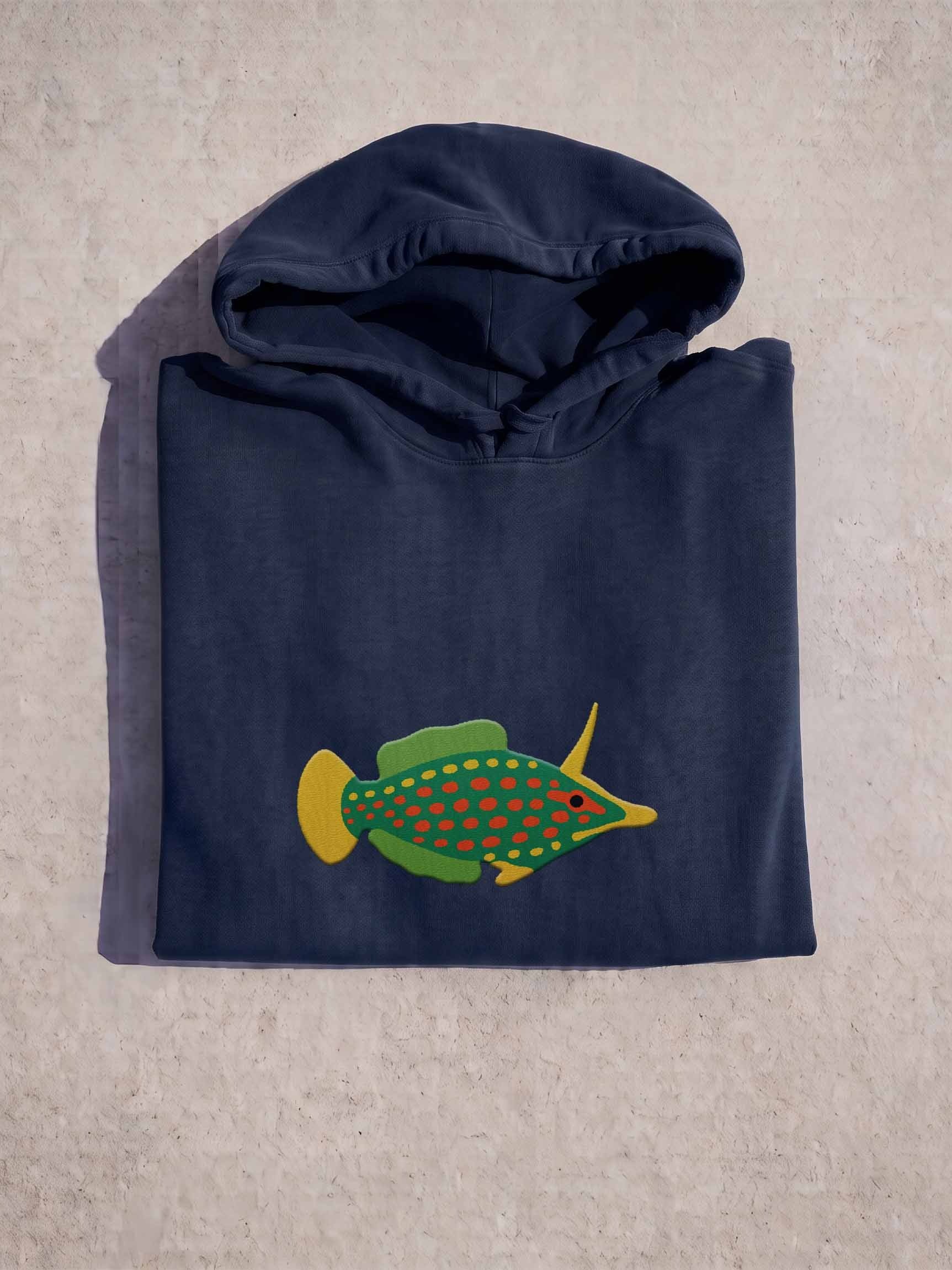 Orange Spotted Filefish Embroidered Hoodie | Saltwater Reef Aquarium & Ocean Lover Apparel product image (1)