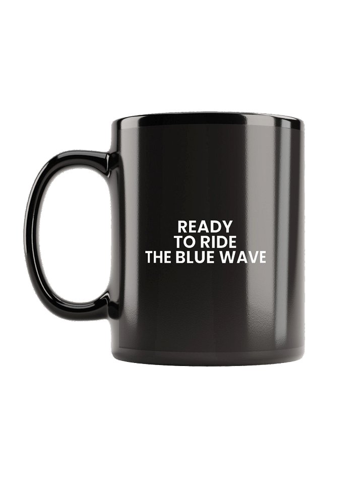 Blue Wave Glossy Black Mug product image (1)