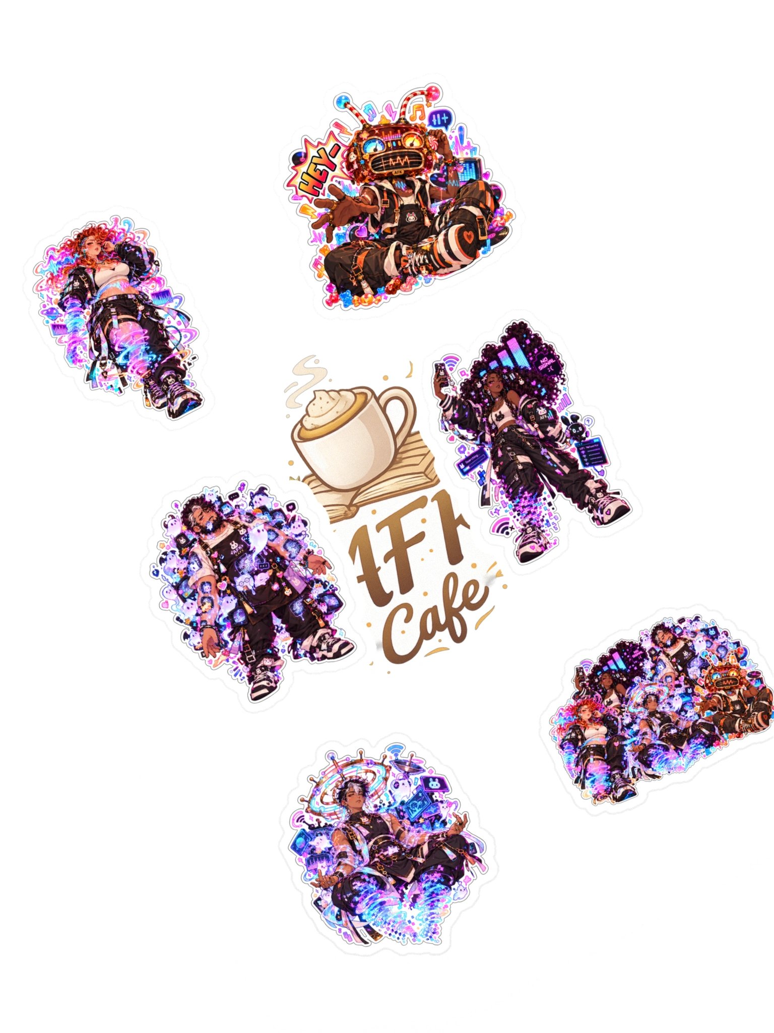 Pop Rock Poltergeists: Living Signals — 6 Sticker Pack product image (1)