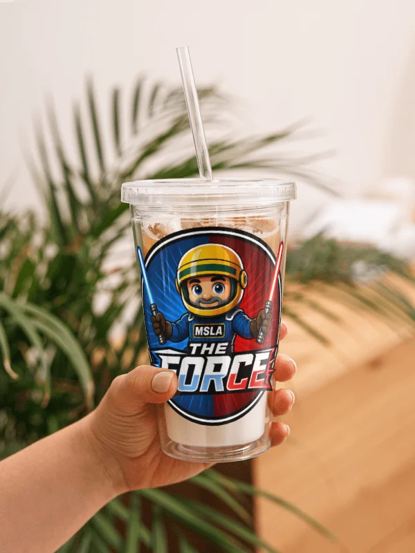 The Force - Double Wall Clear Plastic Tumbler product image (1)