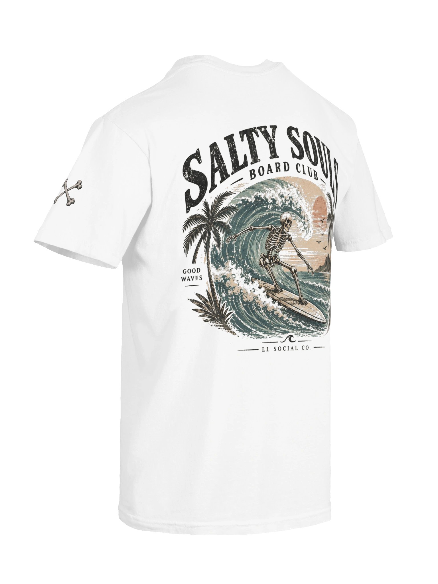 Salty Souls Board Club Comfort Colors Tee — Coastal Skellie Edit product image (8)