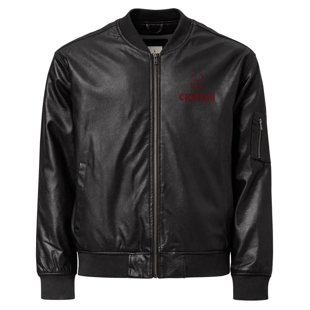 OG Crimzin Leather Bomber Jacket product image (1)