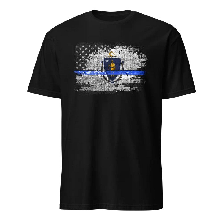 Massachusetts Thin Blue Line Flag product image (1)