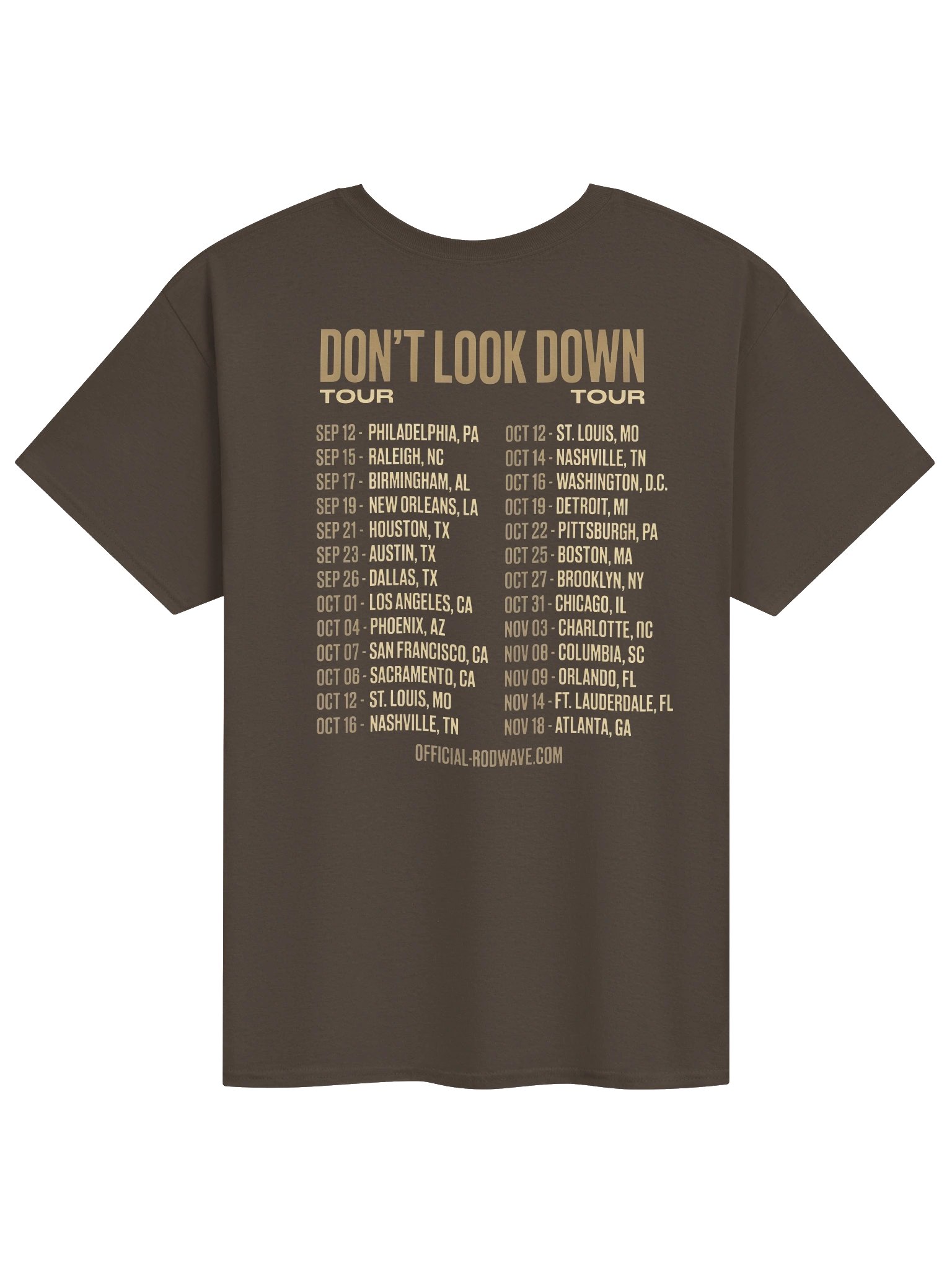ROD WAVE DON’T LOOK DOWN TOUR Merch T-Shirt product image (2)