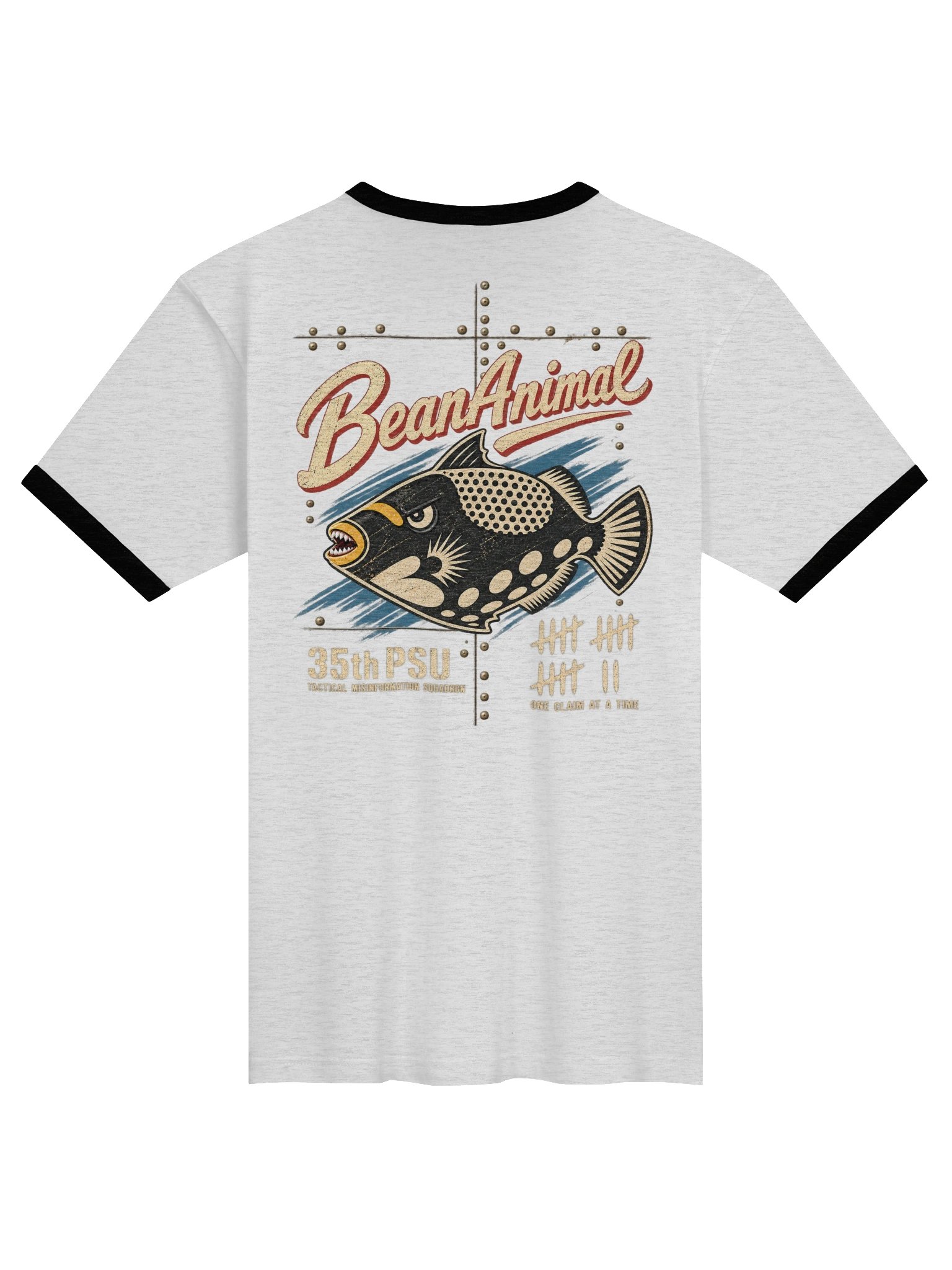 BeanAnimal 35th PSU Tactical Misinformation Squadron Ringer Tee product image (8)