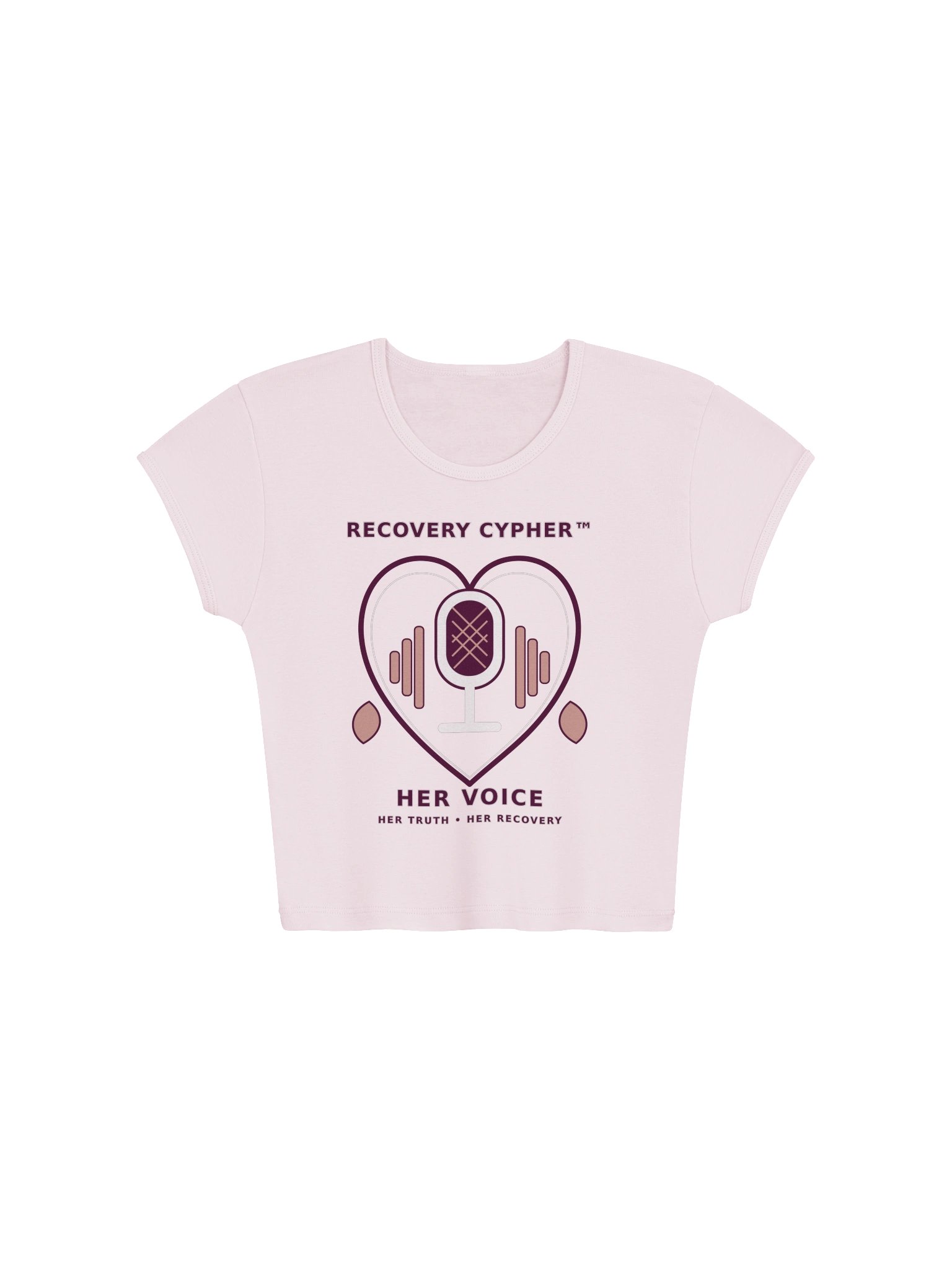 Recovery Cypher™ — Her Voice. Her Truth. Her Recovery. Crop Top product image (1)