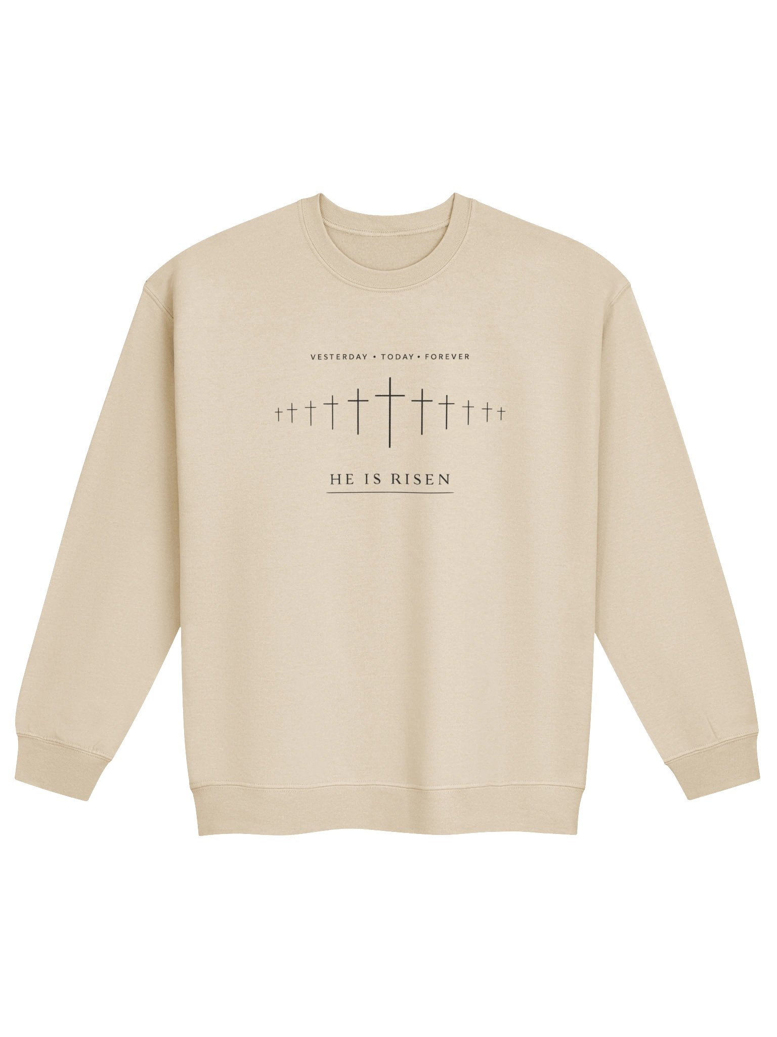 Yesterday • Today • Forever Christian Crosses Minimalist Faith Sweatshirt | Hebrews 13:8 | Christian Apparel | Kingdom Life Co. product image (18)