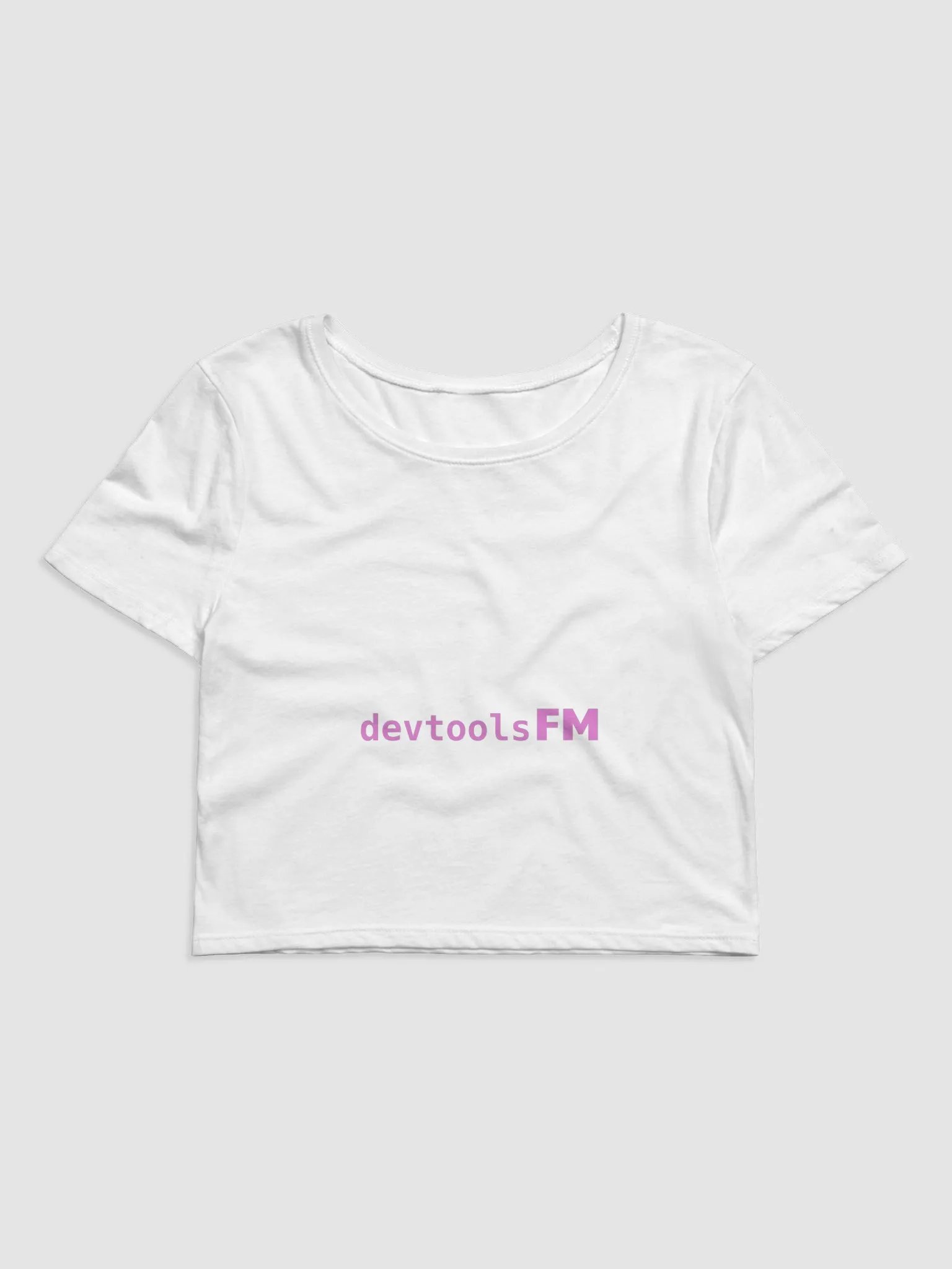 White Brand Crop Tee product image (1)