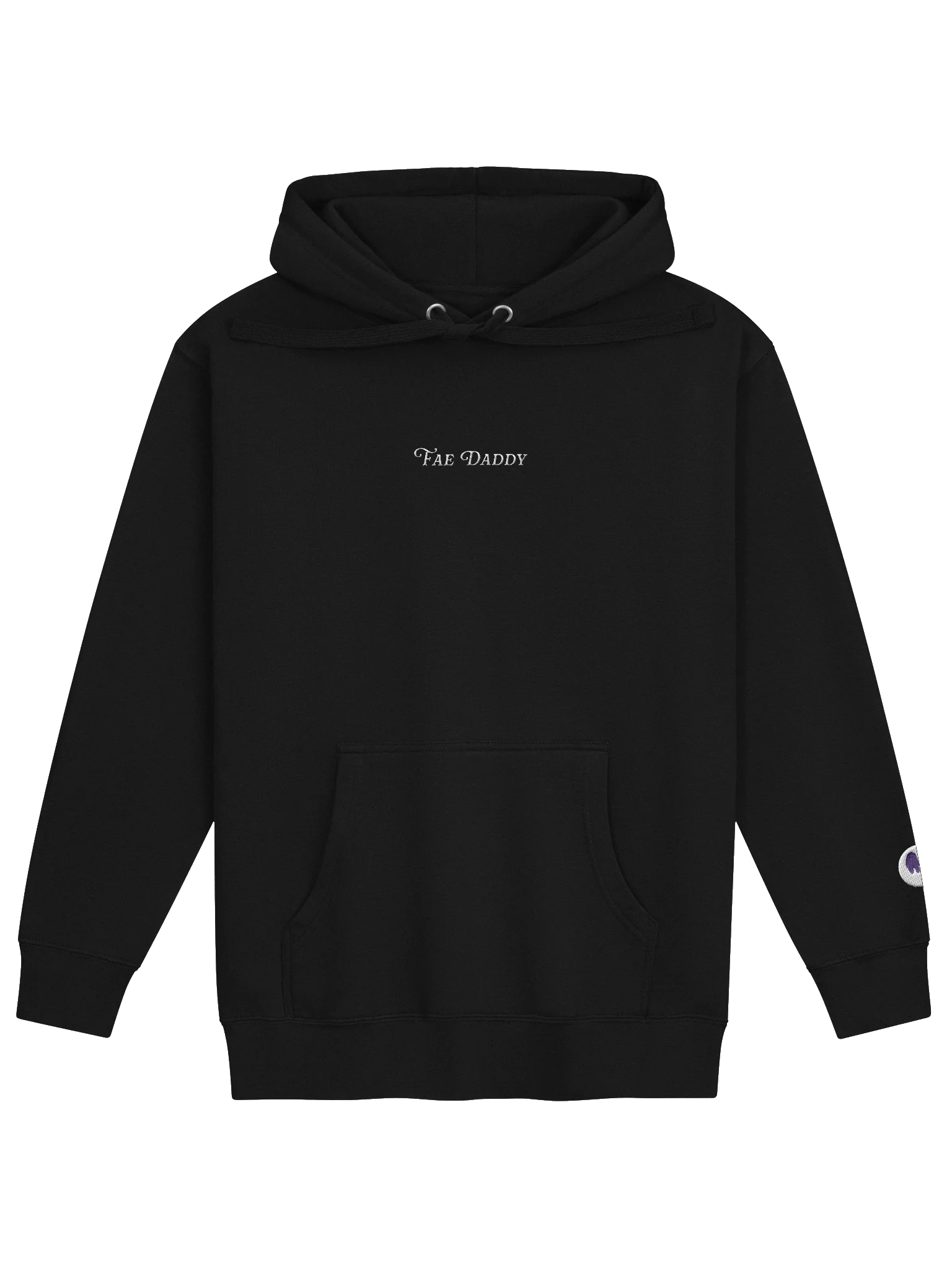 FAE DADDY Embroidered Black Hoodie product image (1)