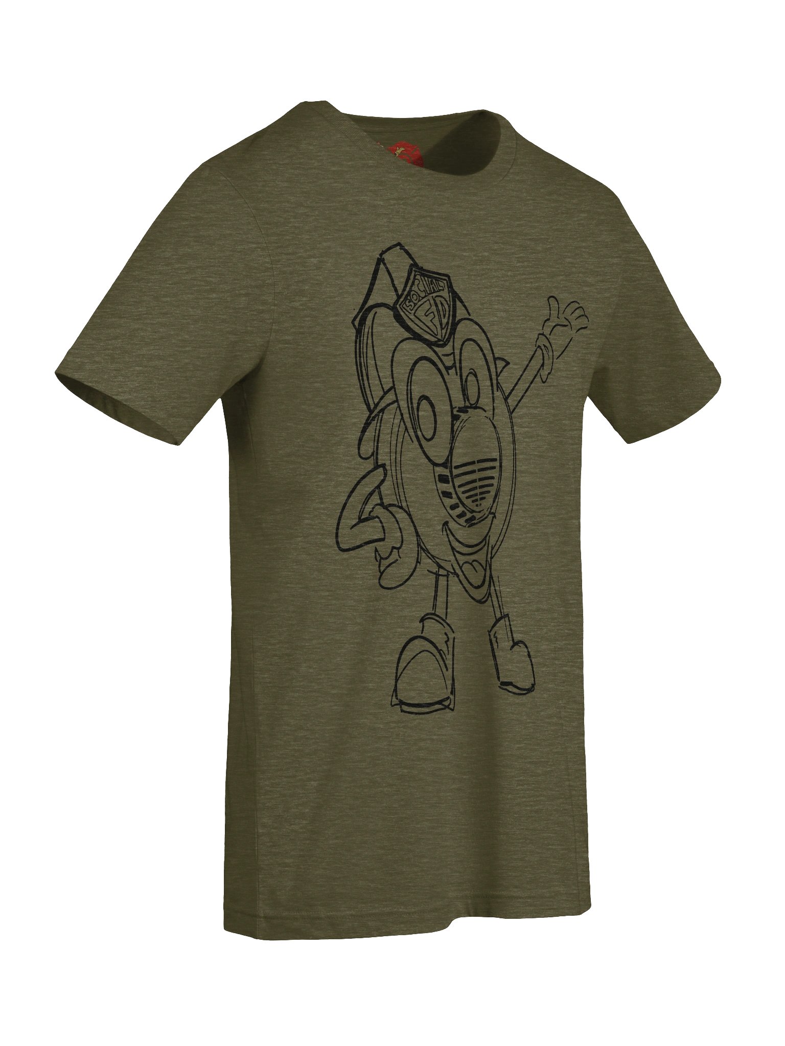 Smokey the Detector Dark Line Art T-Shirt product image (33)
