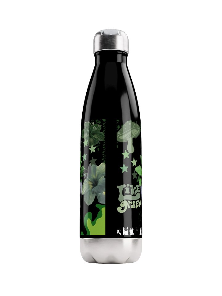 Live Green Cat Plant Water Bottle product image (2)