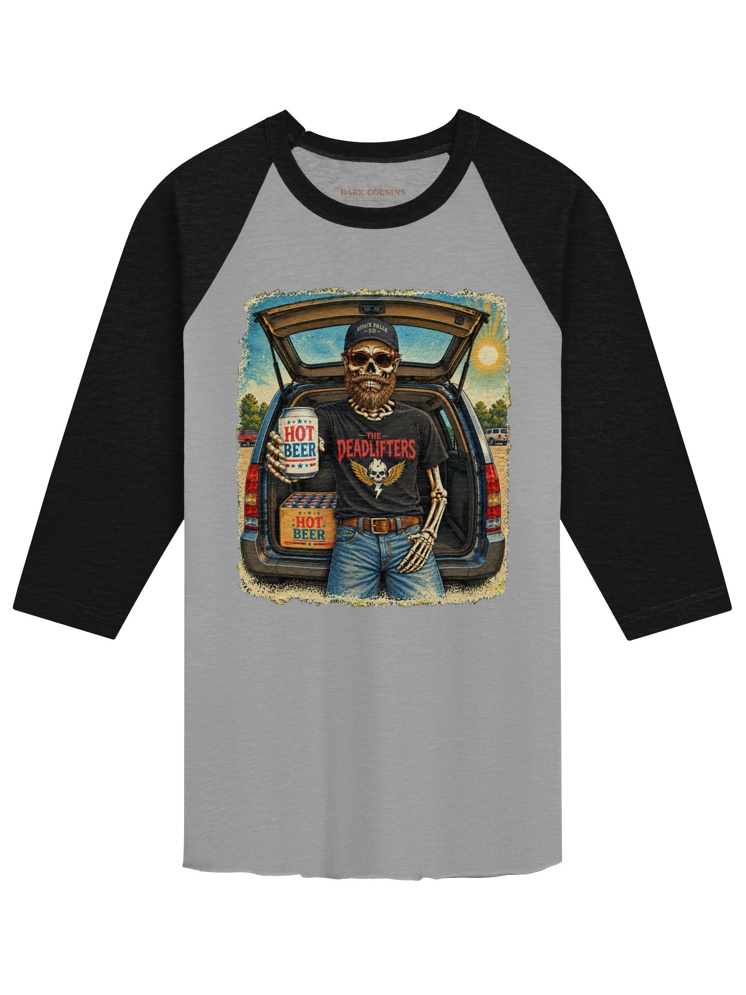 Hot Beer & Bad Decisions Raglan product image (1)