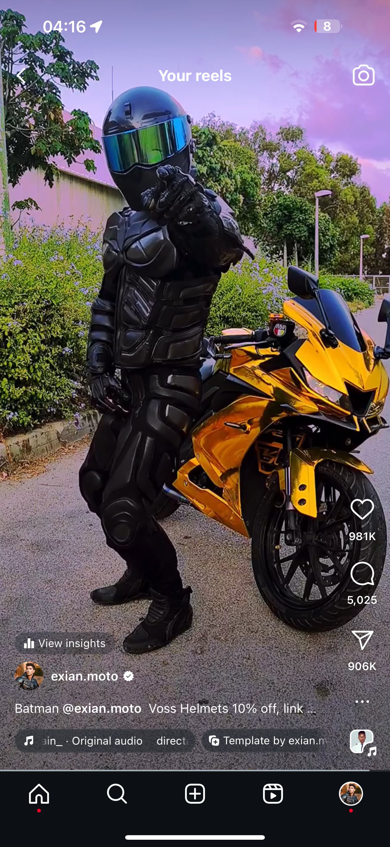 Personal video hello, B-day greeting from Batman Biker! product image (9)