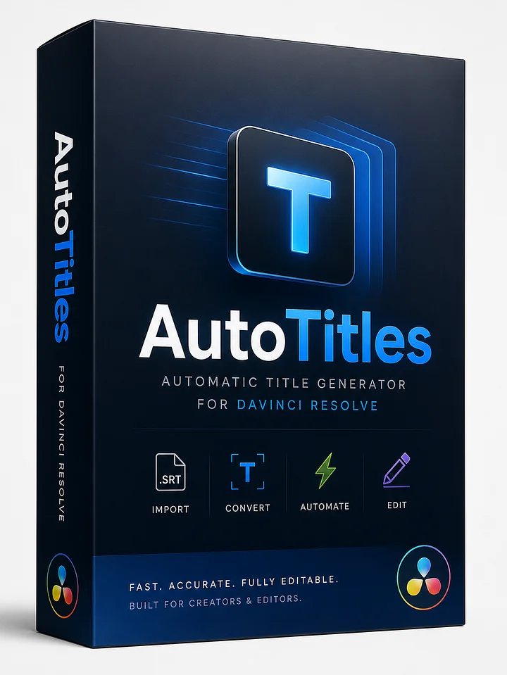 AutoTitles for DaVinci Resolve Studio 20 product image (1)