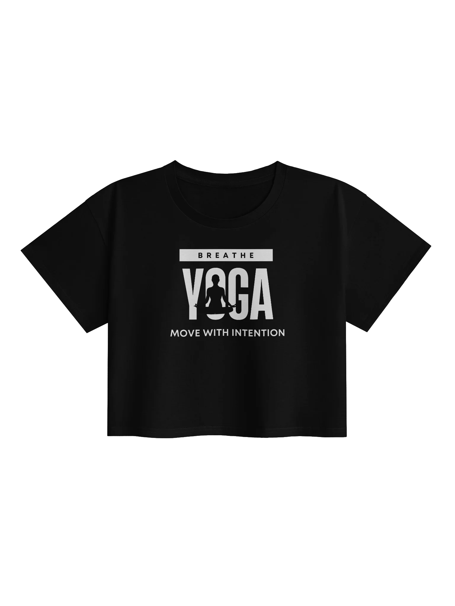 BREATHE Yoga Crop Tee – Minimal Collection product image (1)